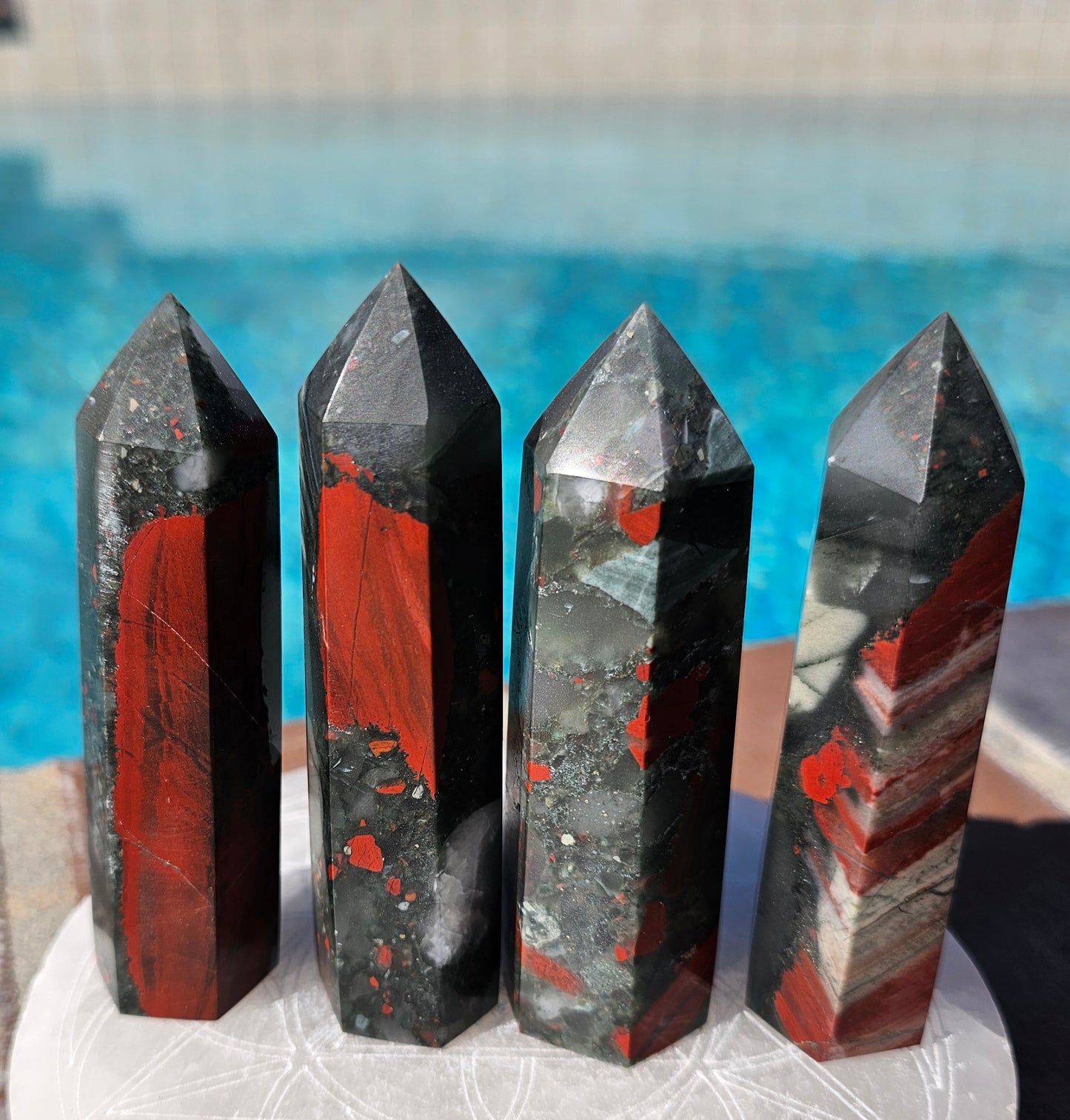 (1) African Bloodstone Tower