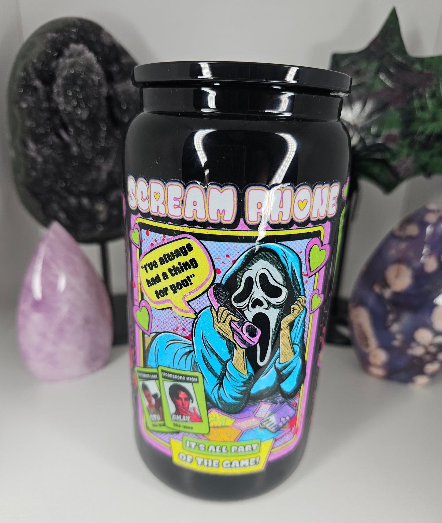 16oz Scream Glass Cup