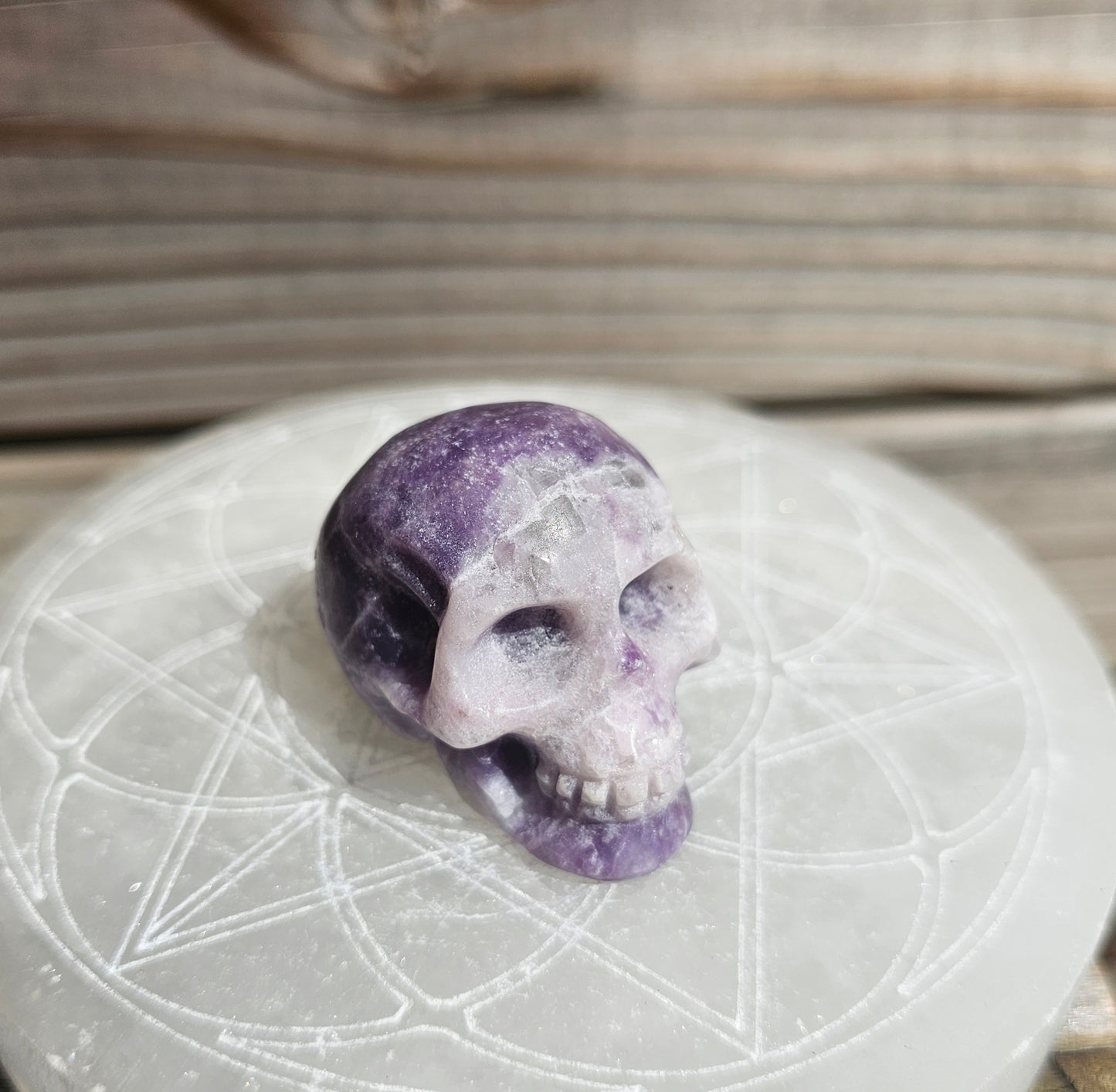 Lepidolite Skull #2