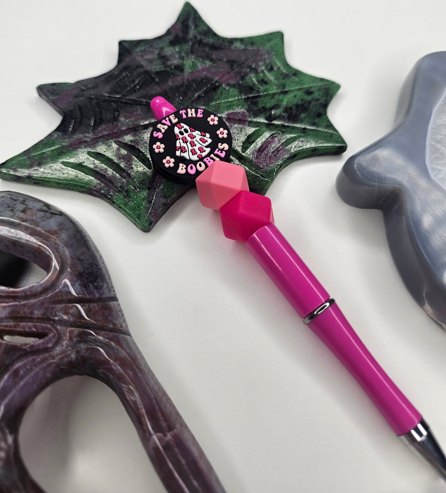Breast Cancer Ghoul Beaded Pen