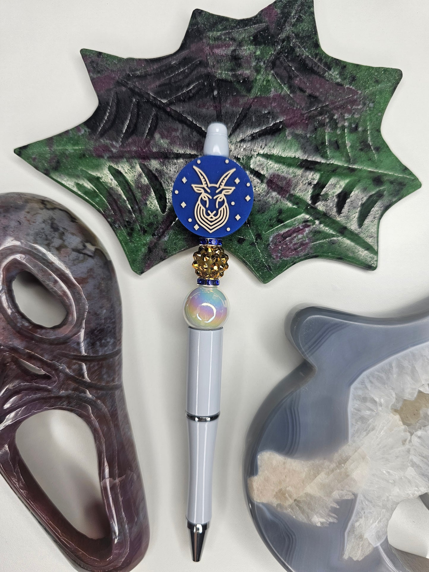 Capricorn Zodiac Beaded Pen