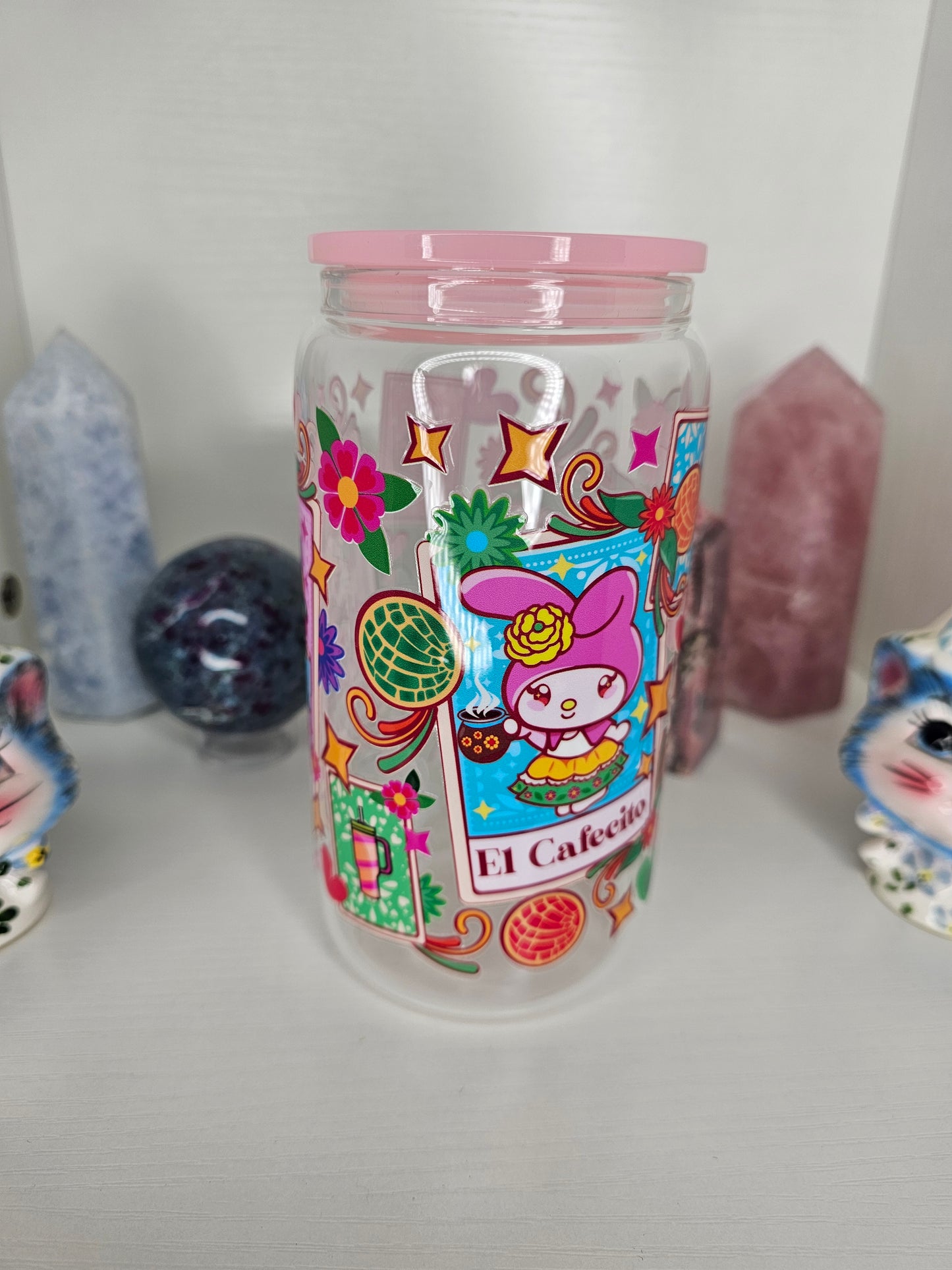 16oz HK Cafecito Glass Cup