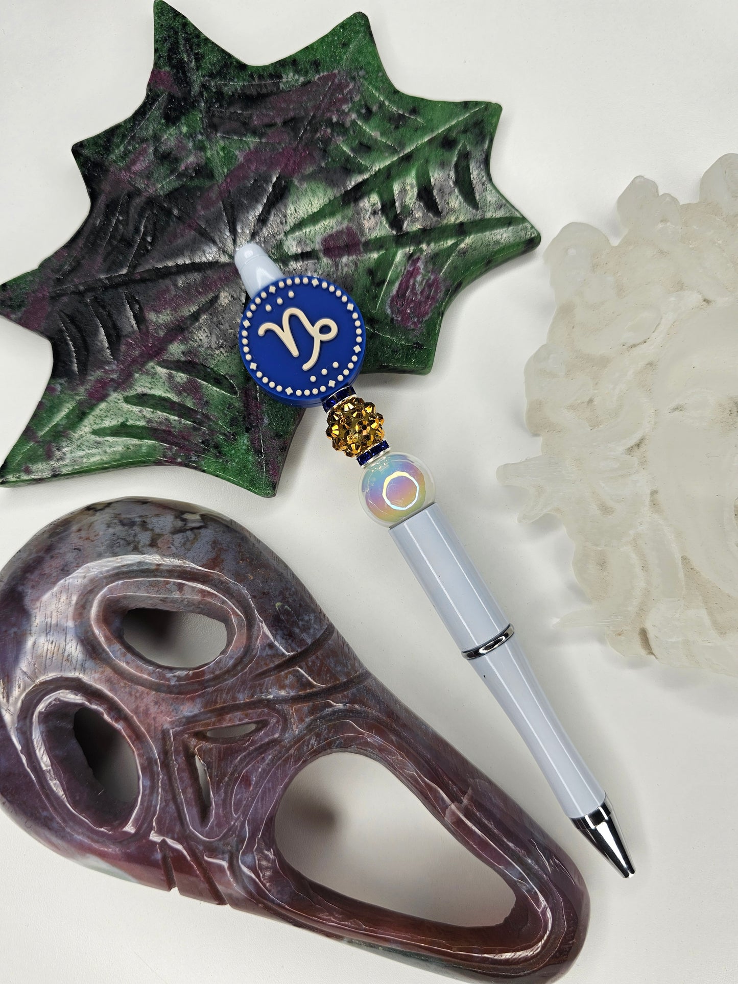 Capricorn Zodiac Beaded Pen