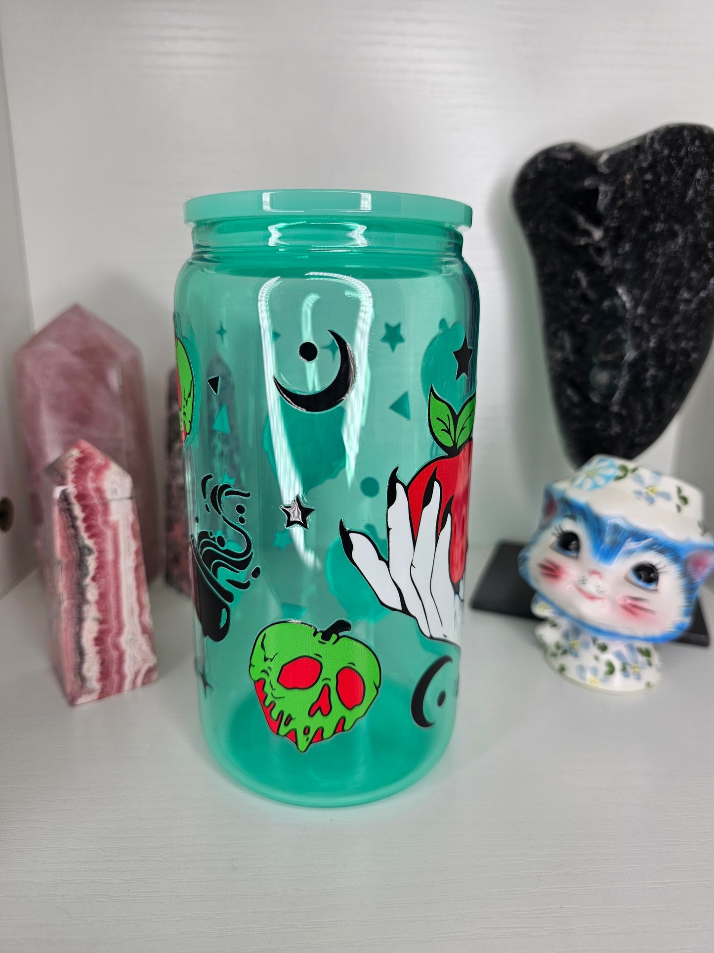 16oz Evil Apple Glass Cup