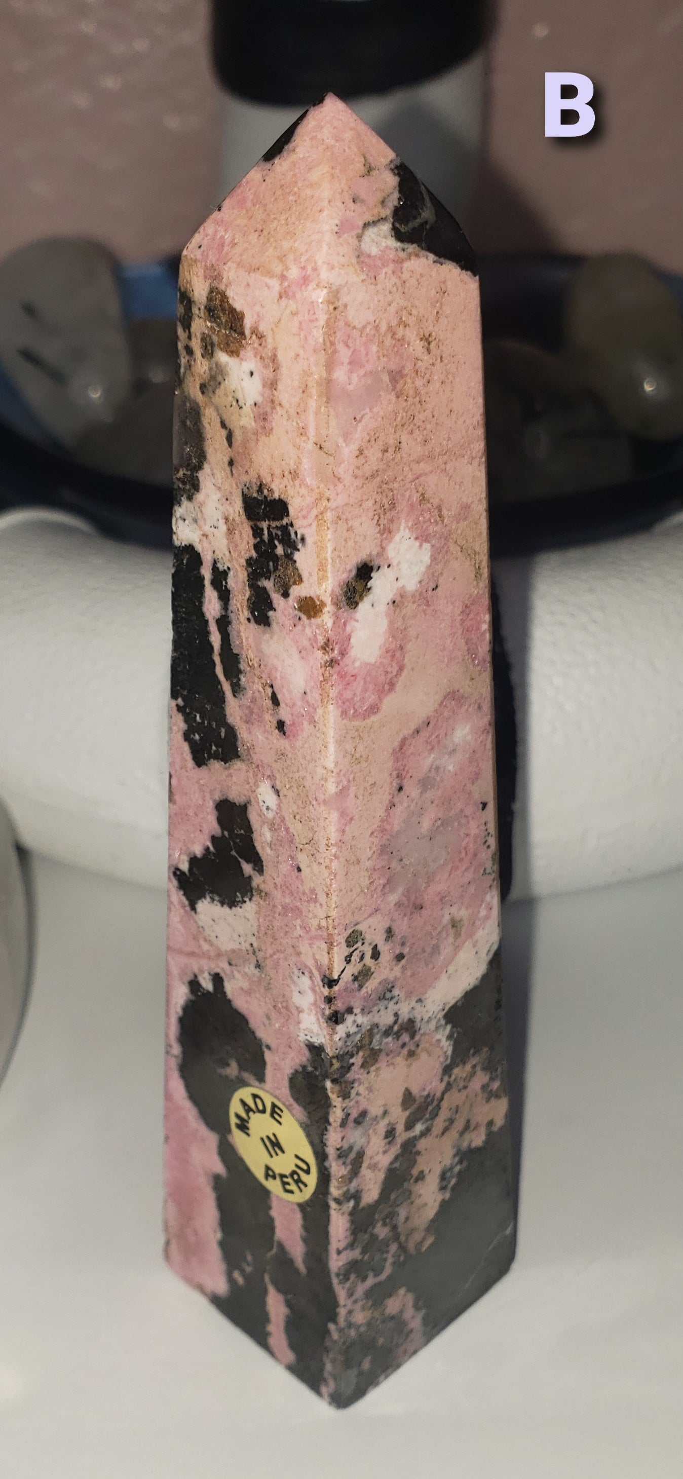 (1) Peruvian Rhodonite Tower