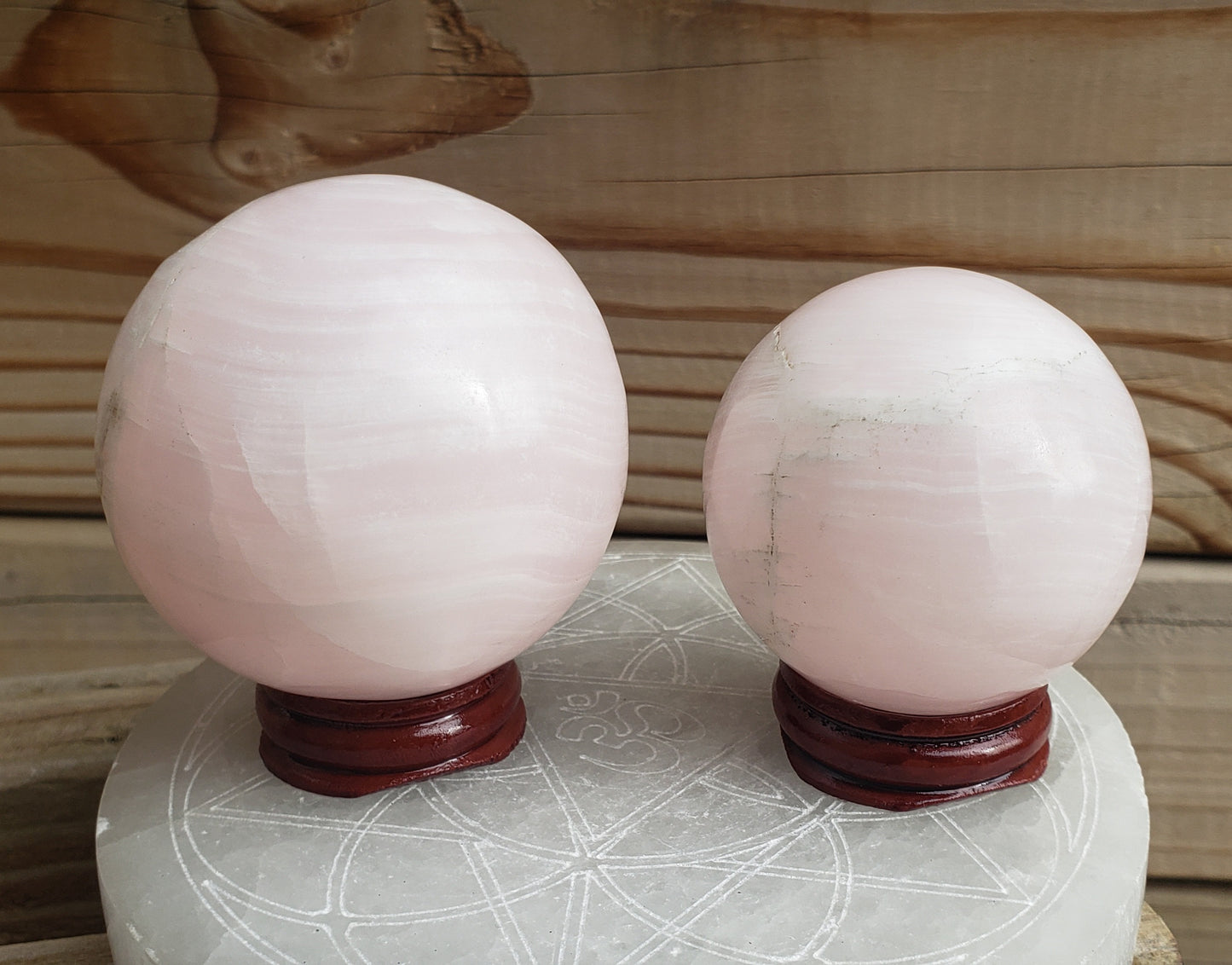 Pink Mangano Calcite Sphere (A)