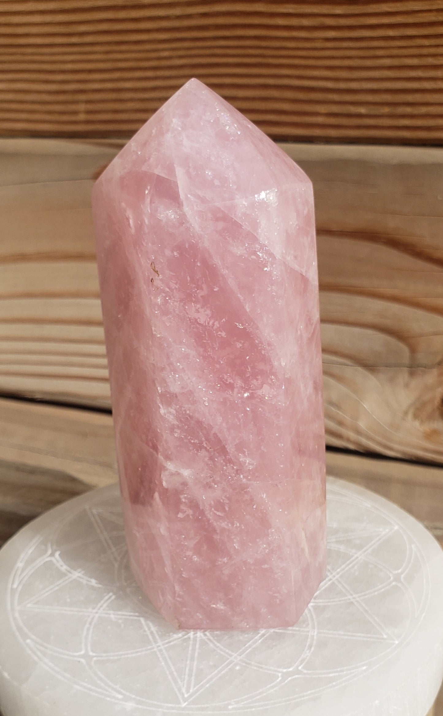 Large Rose Quartz Tower