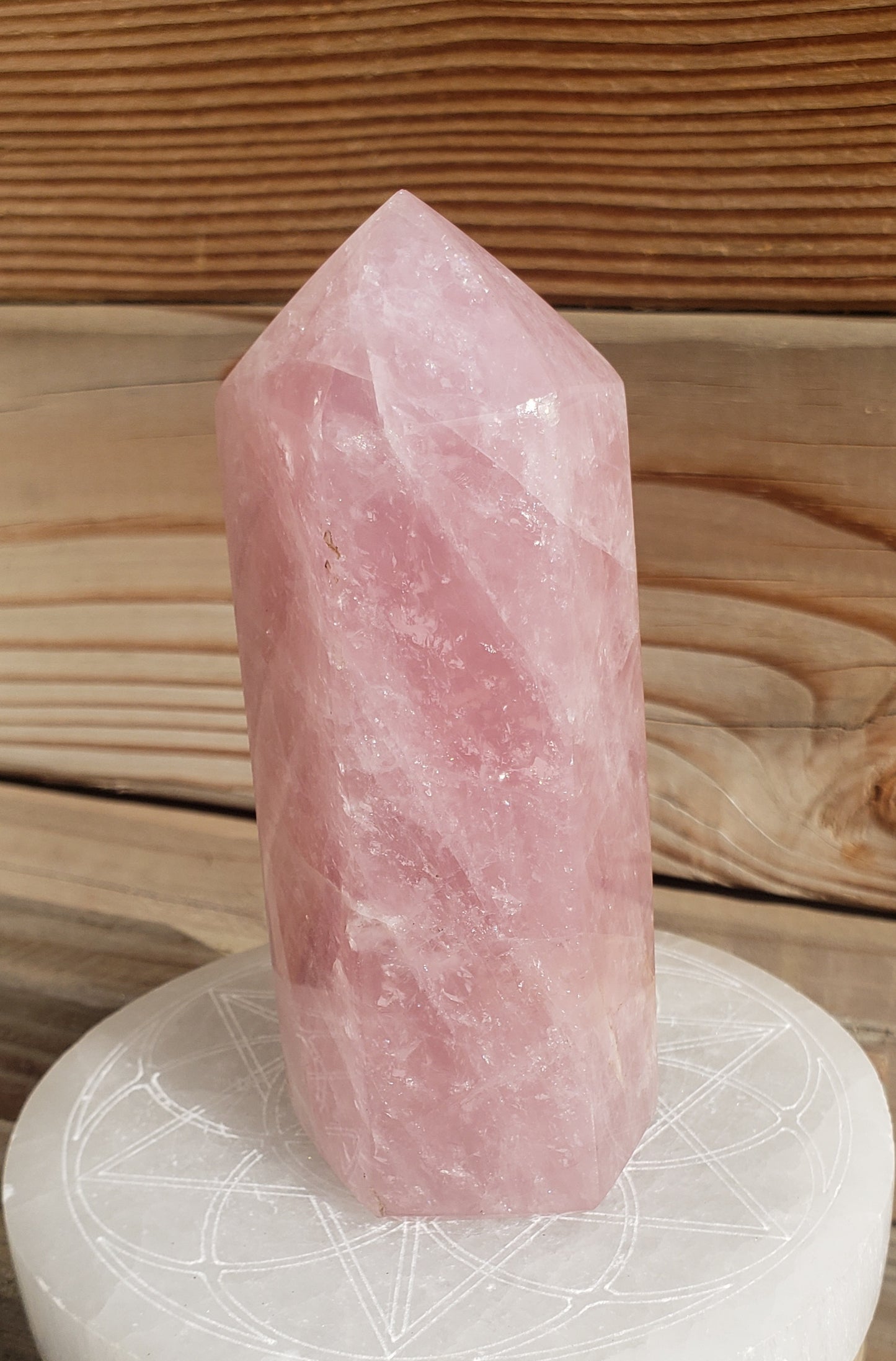 Large Rose Quartz Tower