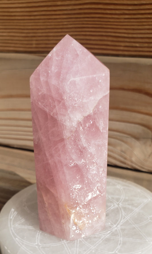 Large Rose Quartz Tower