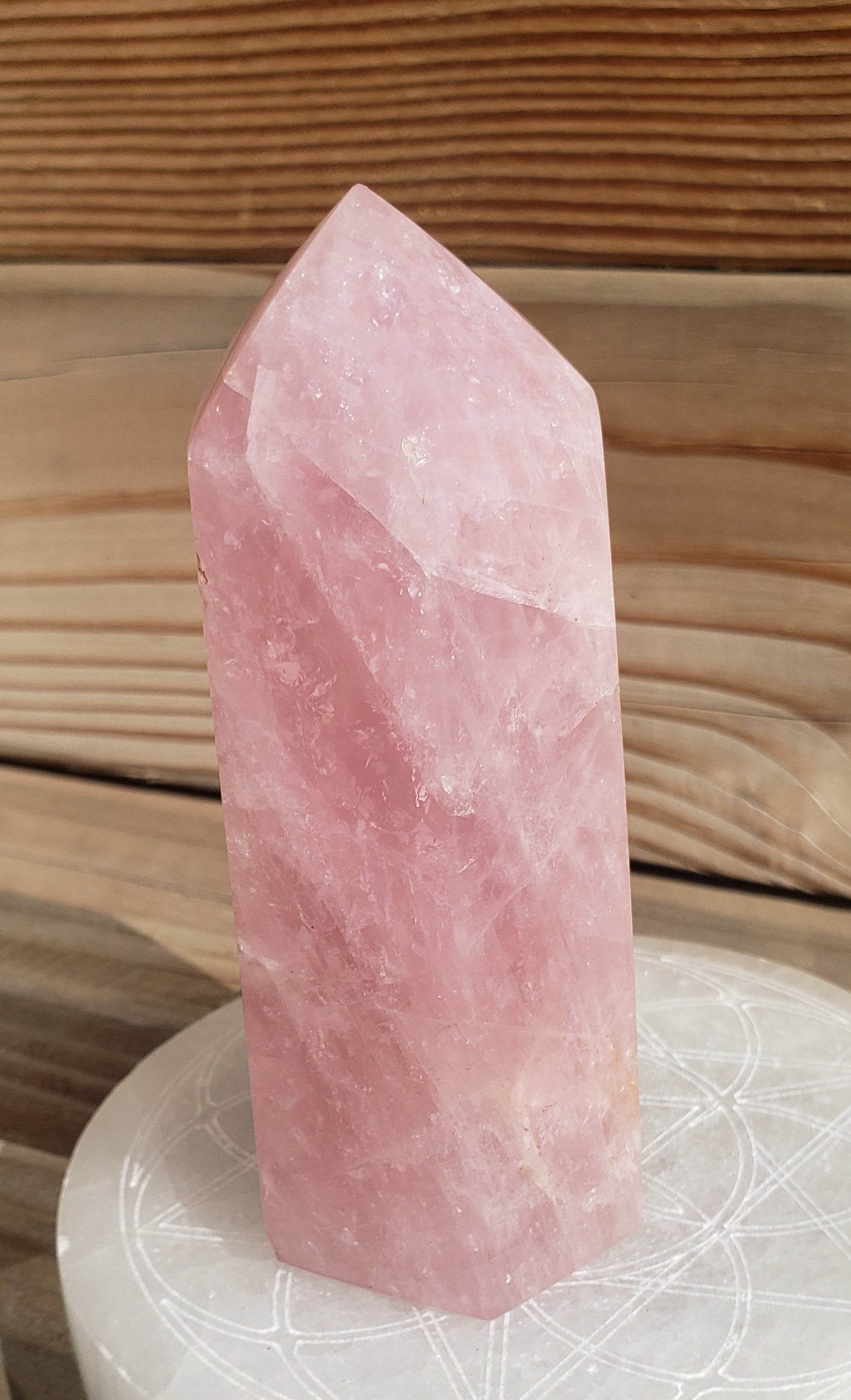 Large Rose Quartz Tower