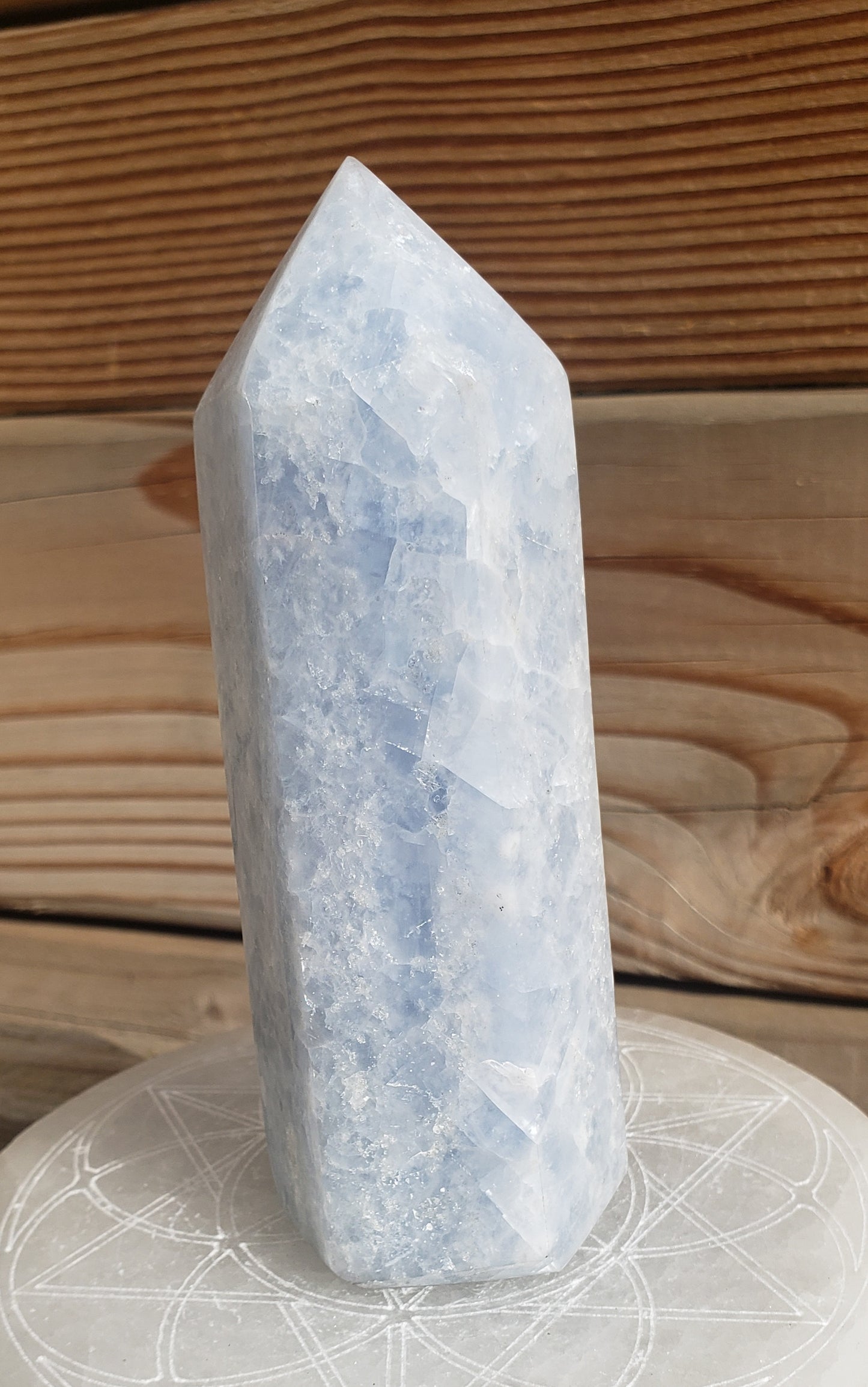 Large Blue Calcite Tower