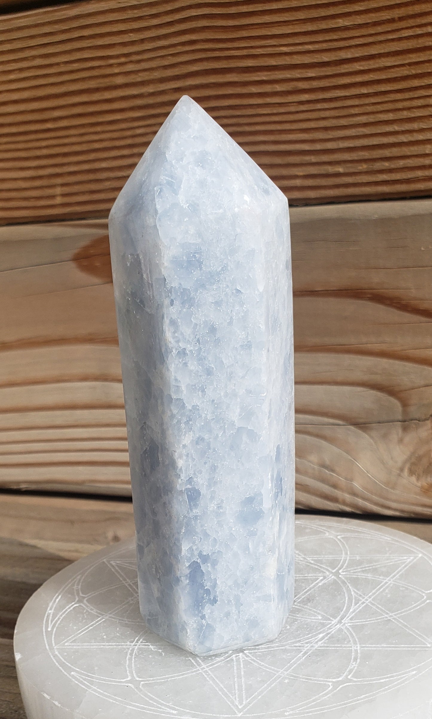 Large Blue Calcite Tower