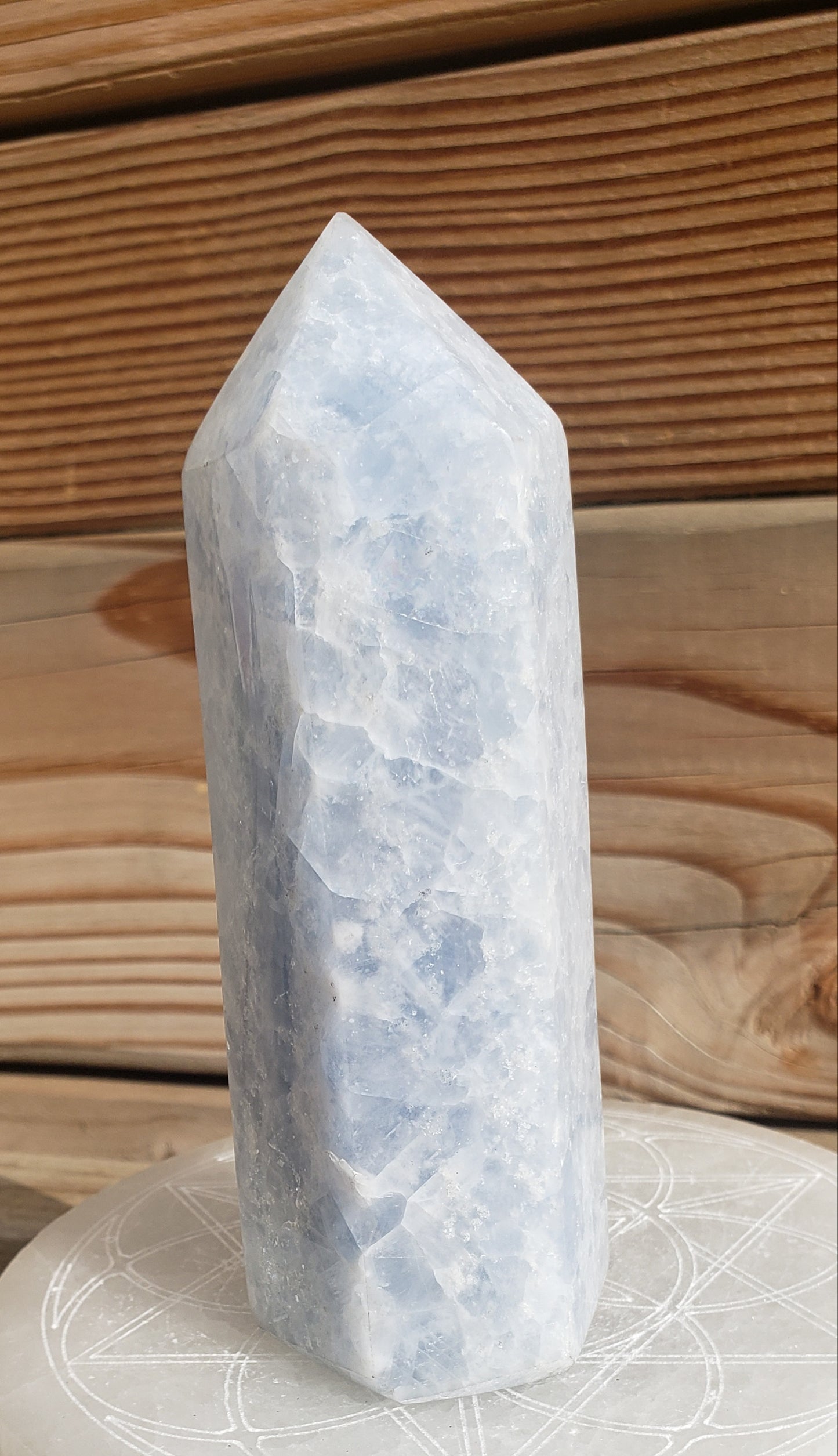 Large Blue Calcite Tower